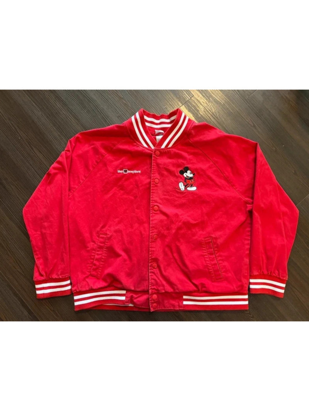 WDW Disney Mickey Mouse red varsity jacket xl cool